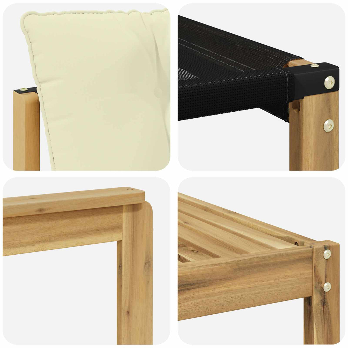 Set vanjskih sofa 7 pcs Bijela i krem 79 x 79 x 37 cm