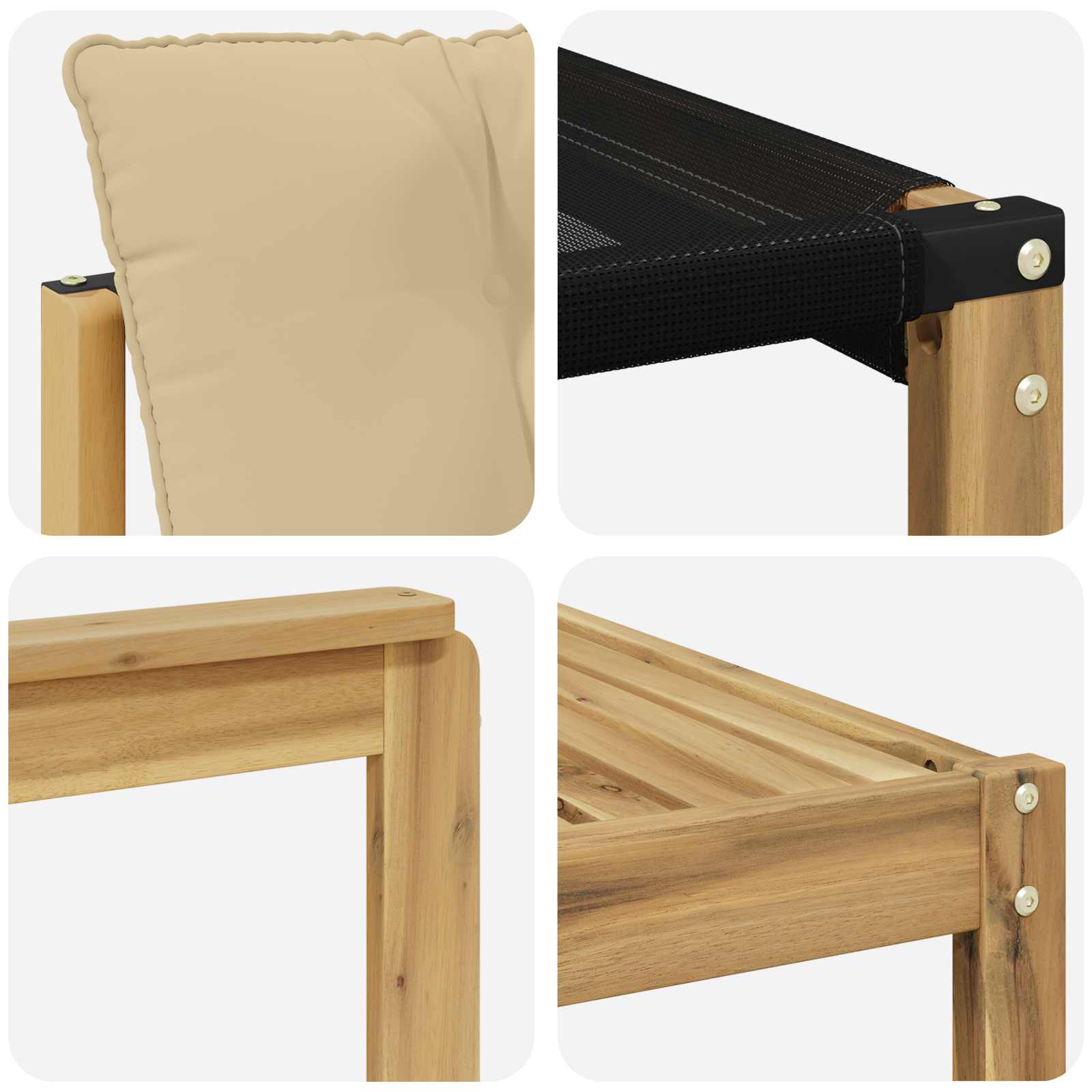 Set vanjskih sofa 7 pcs Bijela i bež 79 x 79 x 37 cm