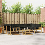 Set vanjskih sofa 7 kom. Bijela i crna Smeđa 79 x 79 x 37 cm