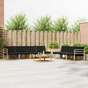 Set vanjskih sofa 8 pcs Bijela i crna
