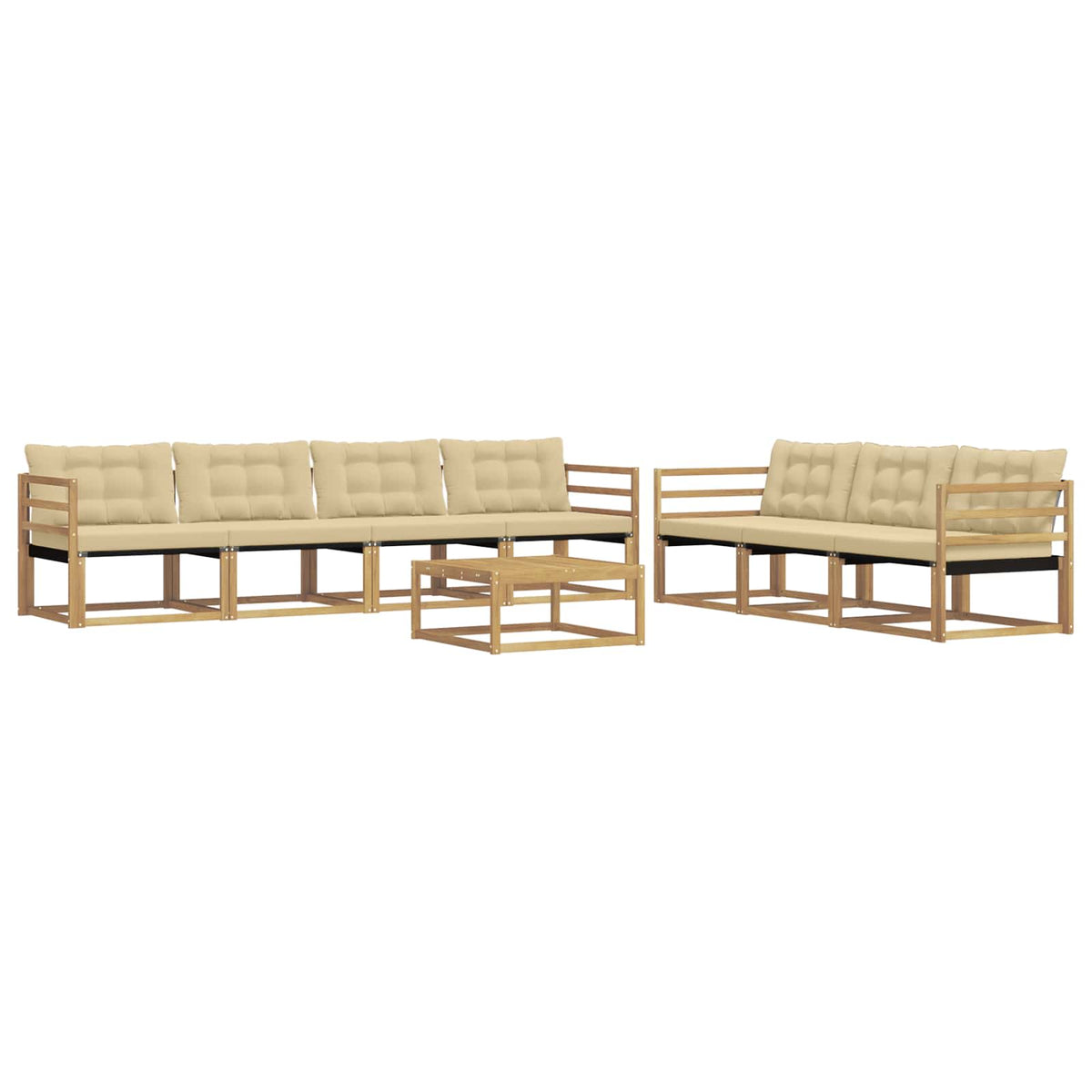 Set vanjskih sofa 8 kom. Bijela i bež