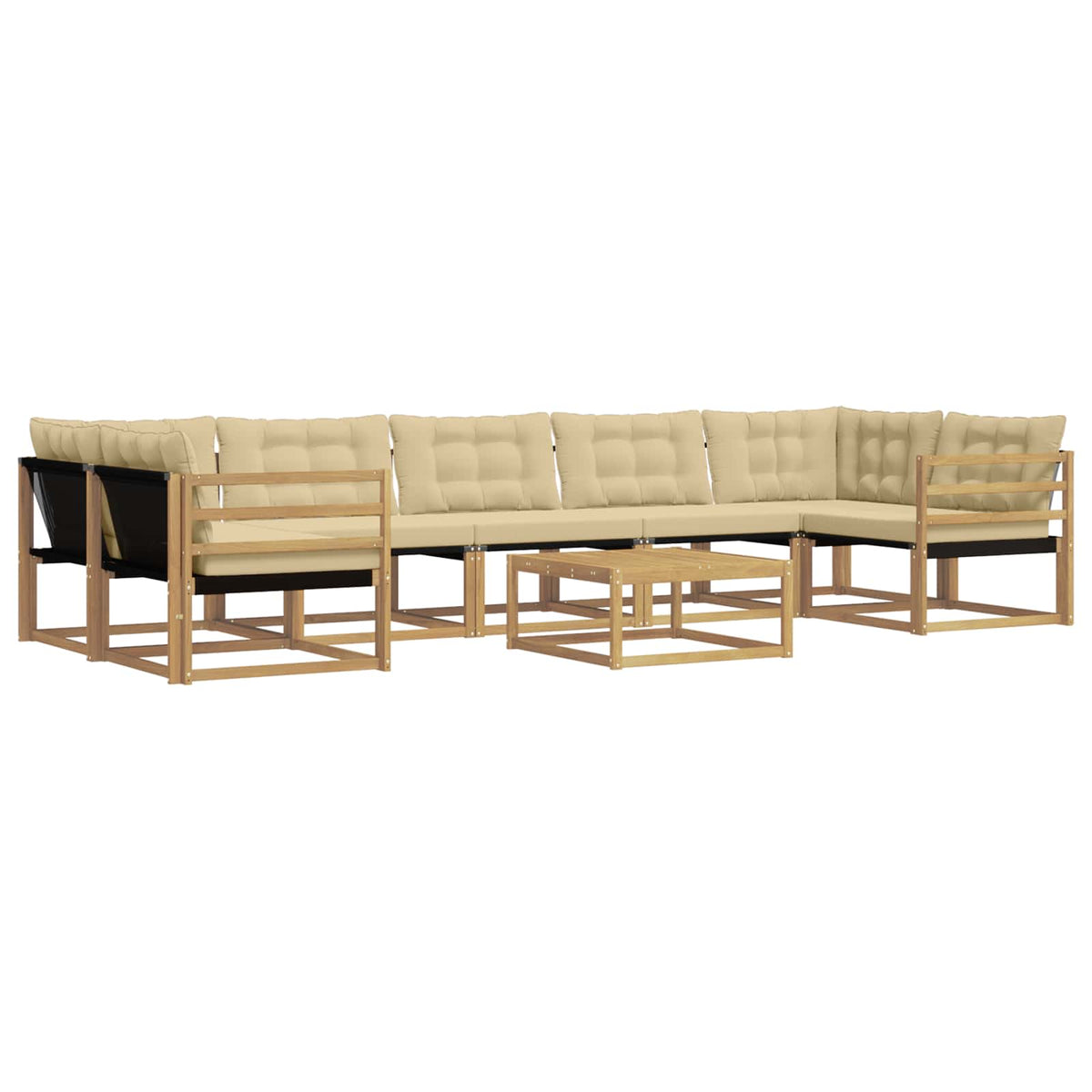 Set vanjskih sofa 8 pcs Bijela i bež 79 x 79 x 37 cm
