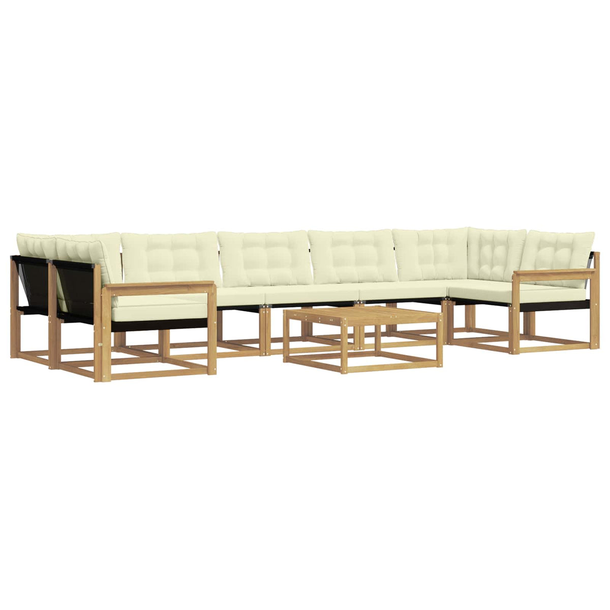 Set vanjskih sofa 8 pcs Bijela i krem 79 x 79 x 37 cm