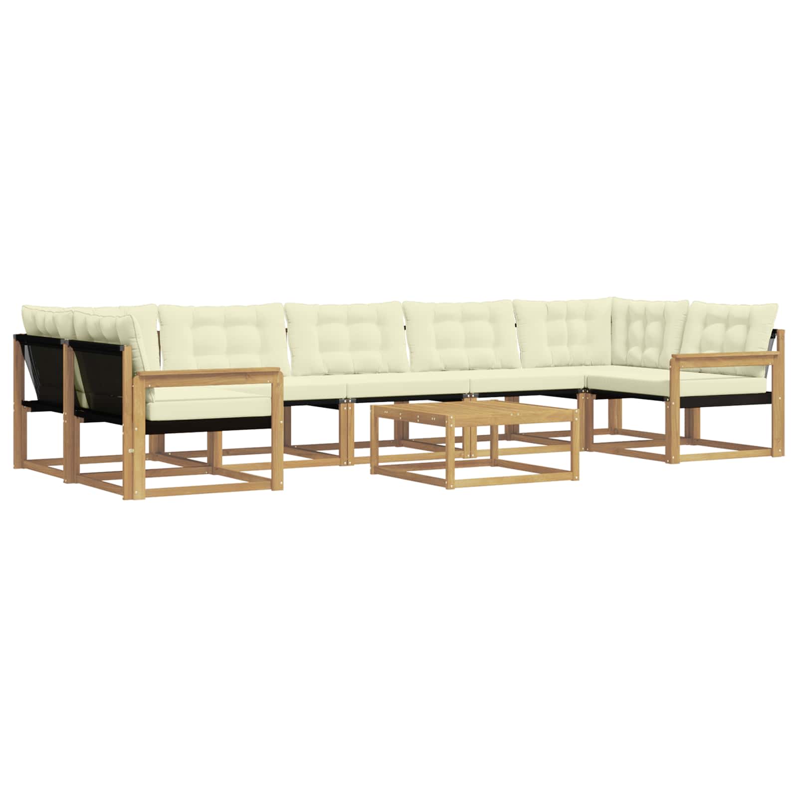 Set vanjskih sofa 8 pcs Bijela i krem 79 x 79 x 37 cm