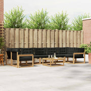 Set vanjskih sofa 8 pcs Bijela i crna 79 x 79 x 37 cm