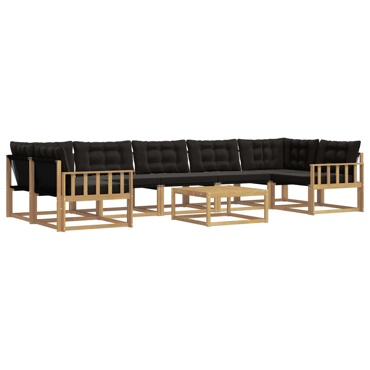 Set vanjskih sofa 8 pcs Bijela i crna 79 x 79 x 37 cm