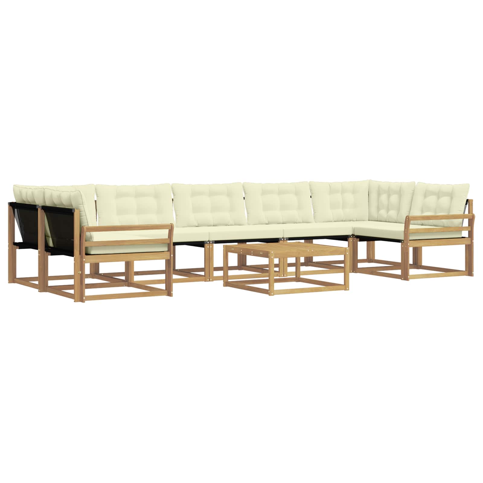 Set vanjskih sofa 8 pcs Bijela i krem 79 x 79 x 37 cm