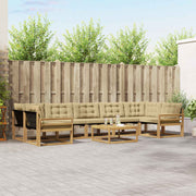 Set vanjskih sofa 8 kom. Bijela i bež Smeđa 79 x 79 x 37 cm