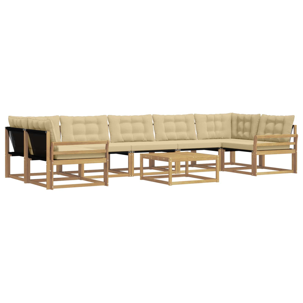 Set vanjskih sofa 8 pcs Bijela i bež 79 x 79 x 37 cm