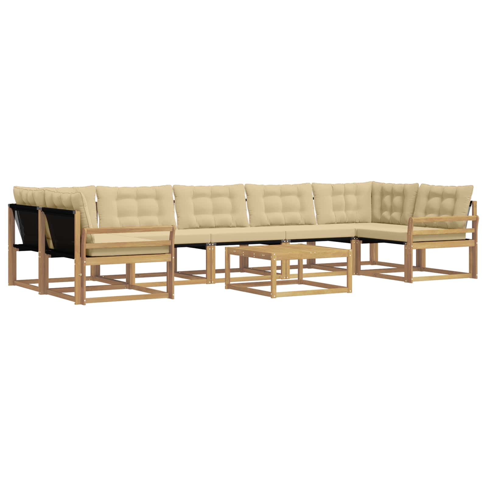 Set vanjskih sofa 8 pcs Bijela i bež 79 x 79 x 37 cm