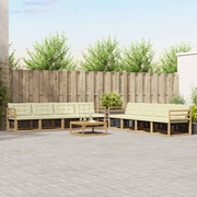 Set vanjskih sofa 9 pcs Bijela i krem 79 x 79 x 37 cm