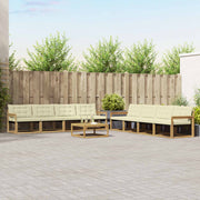 Set vanjskih sofa 9 pcs Bijela i krem 79 x 79 x 37 cm
