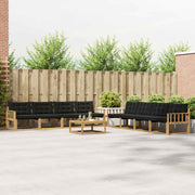 Set vanjskih sofa 9 kom. Bijela i crna