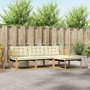 Set vanjskih sofa 4 kom. Bijela i krem