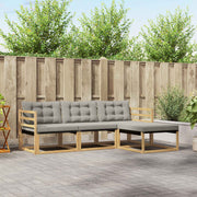 Set vanjskih sofa 4 kom. Bijela i svjetlosiva