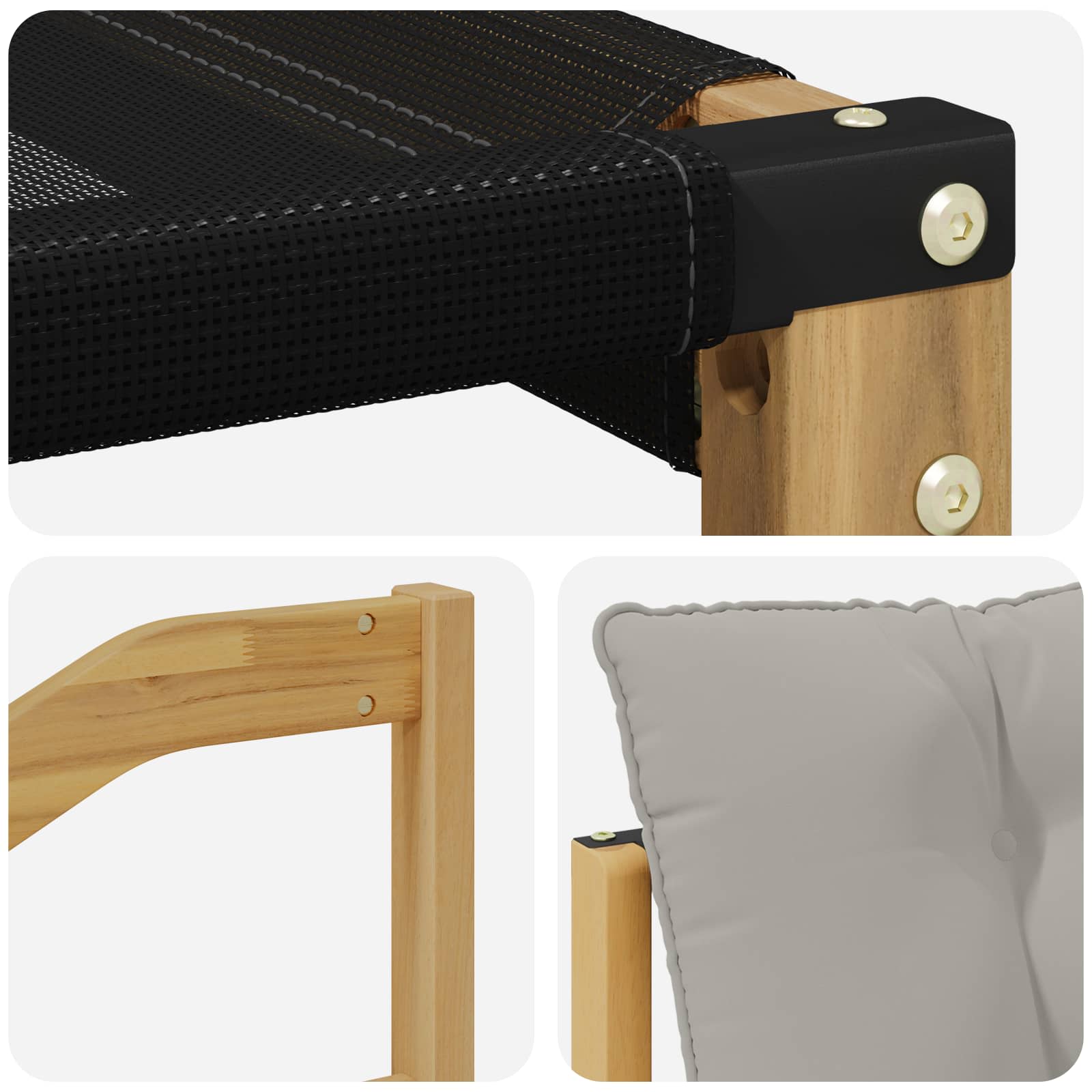 Set vanjskih sofa s jastukom 5 pcs Bijela i svjetlosiva