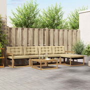 Set vanjskih sofa 6 pcs Bijela i bež