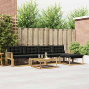Set vanjskih sofa 6 pcs Bijela i crna