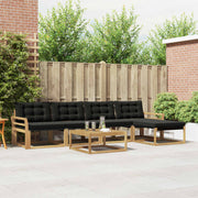 Set vanjskih sofa 6 pcs Bijela i crna