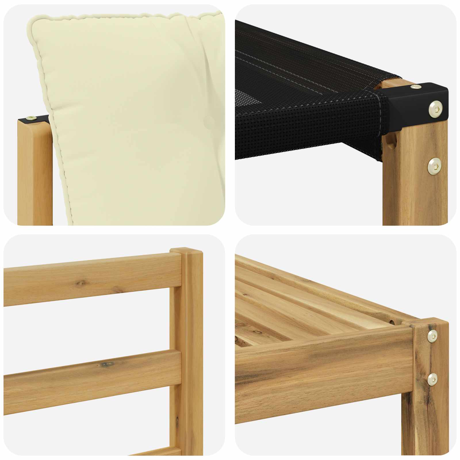 Set vanjskih sofa 5 pcs Bijela i krem 79 x 79 x 37 cm
