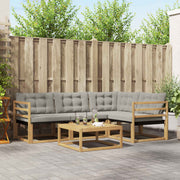 Set vanjskih sofa 5 kom. Bijela i svjetlosiva