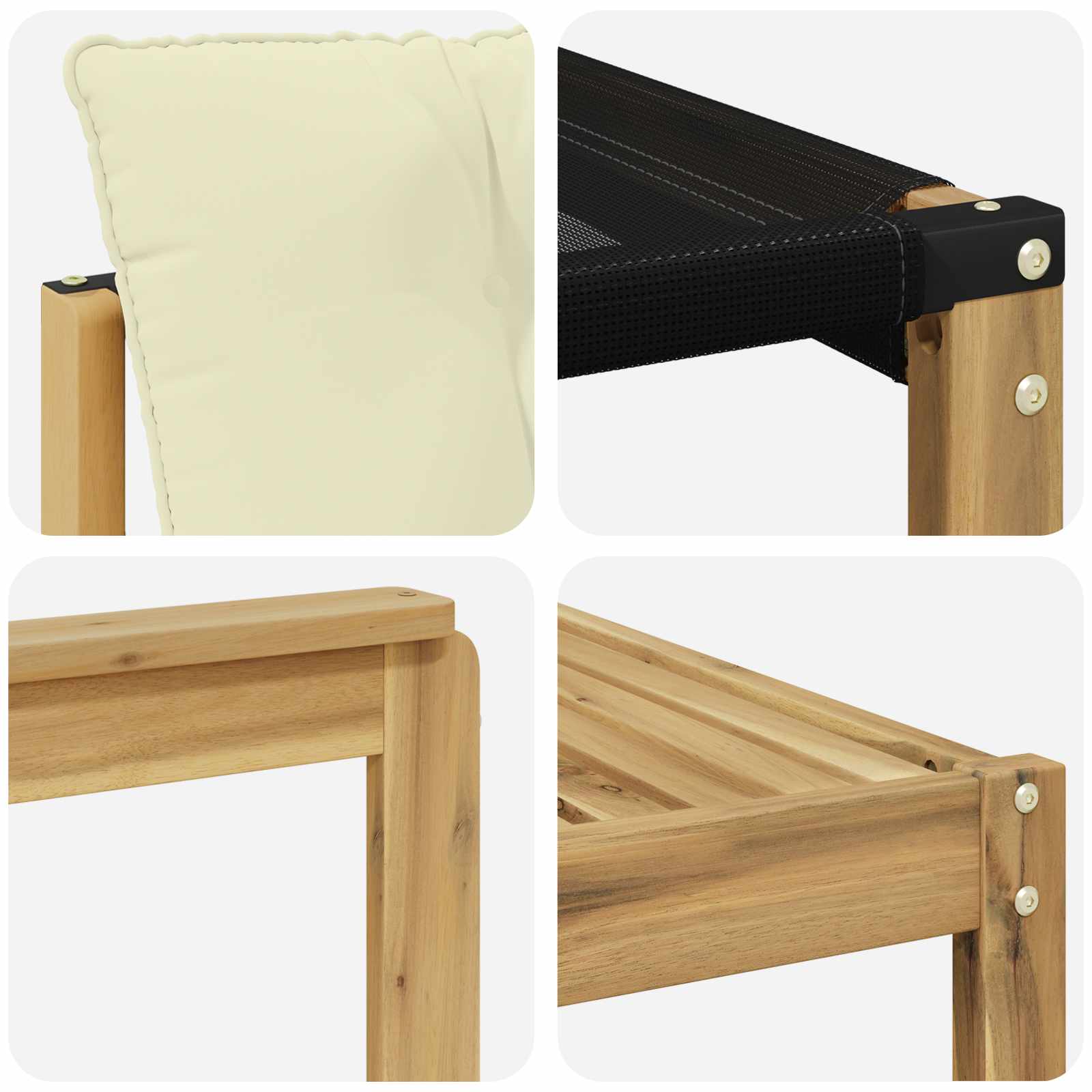 Set vanjskih sofa 5 pcs Bijela i krem 79 x 79 x 37 cm