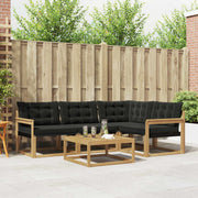 Set vanjskih sofa 5 kom. Bijela i crna