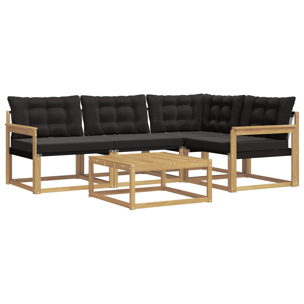 Set vanjskih sofa 5 kom. Bijela i crna