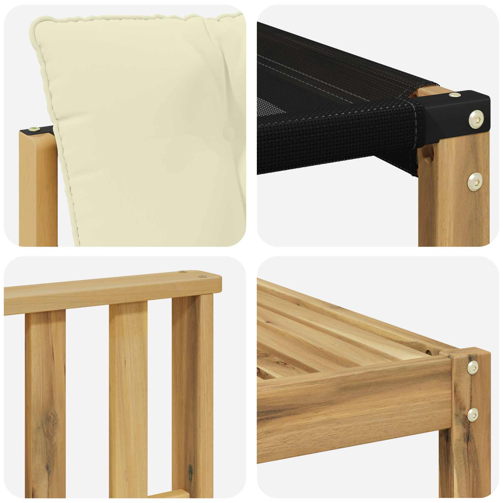 Set vanjskih sofa 5 pcs Bijela i krem 79 x 79 x 37 cm