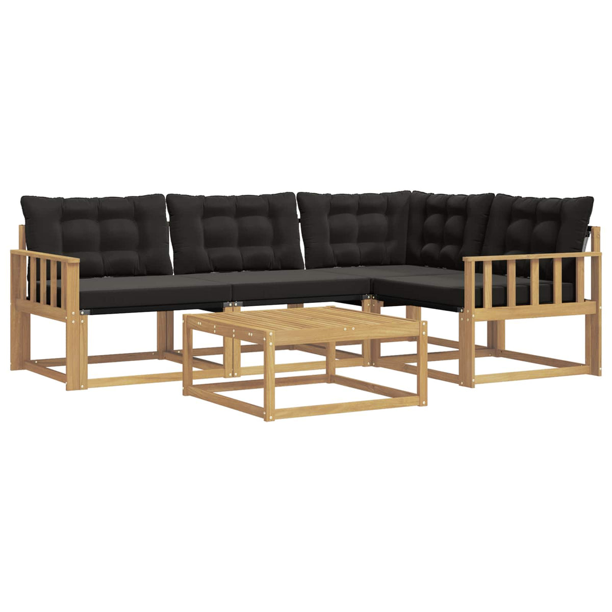 Set vanjskih sofa 5 kom. Bijela i crna