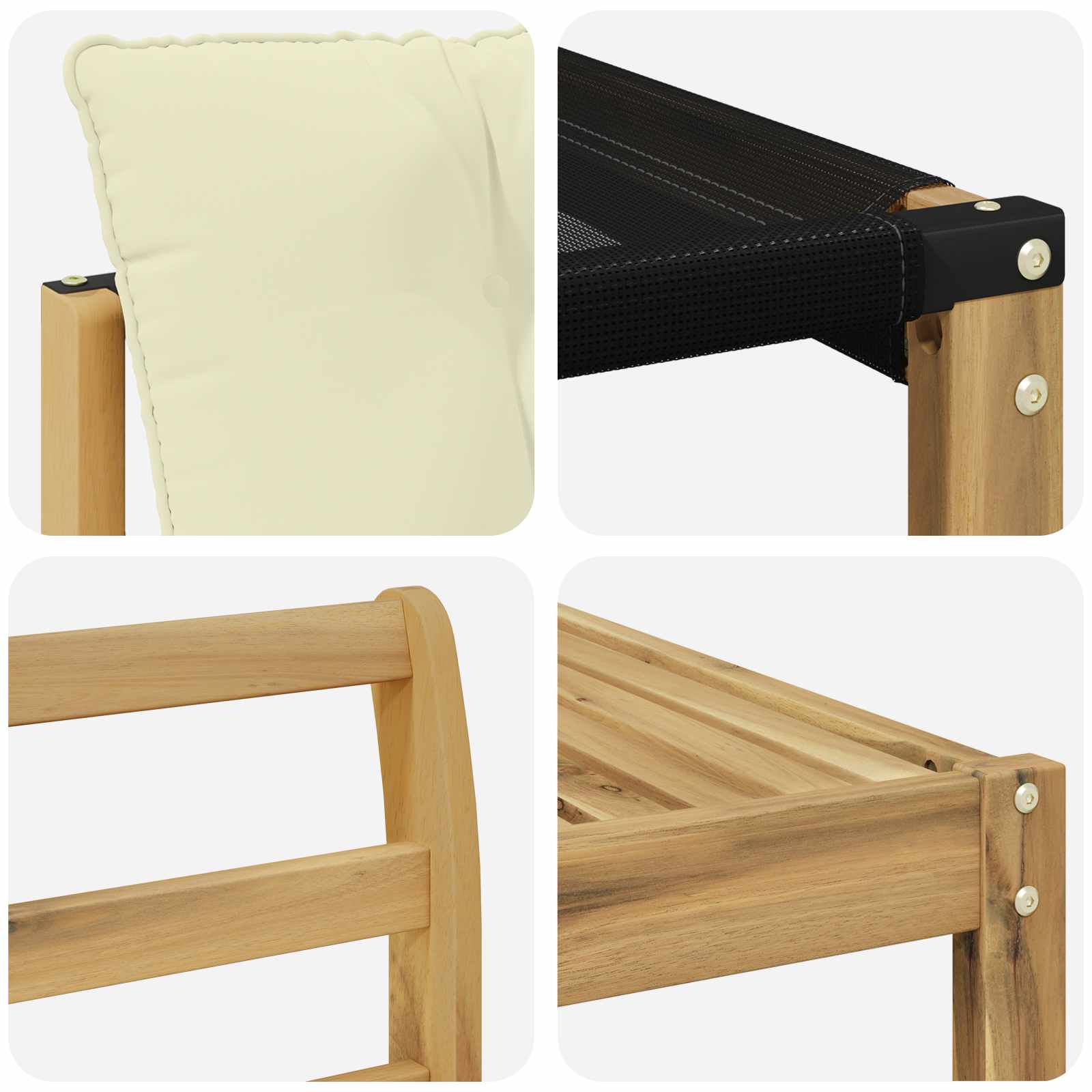 Set vanjskih sofa 5 pcs Bijela i krem 79 x 79 x 37 cm