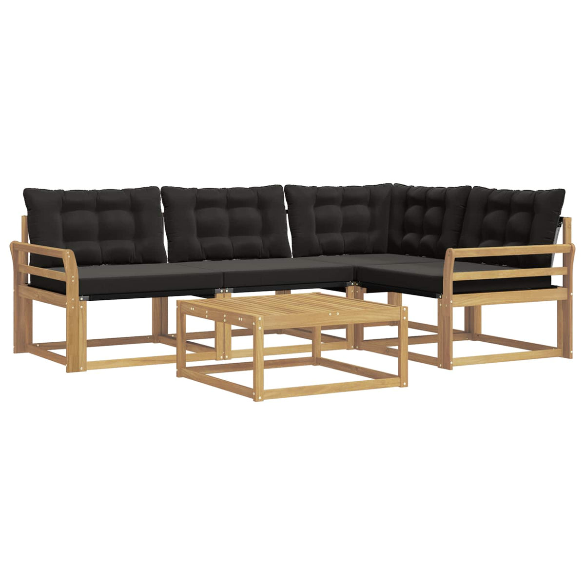 Set vanjskih sofa 5 kom. Bijela i crna