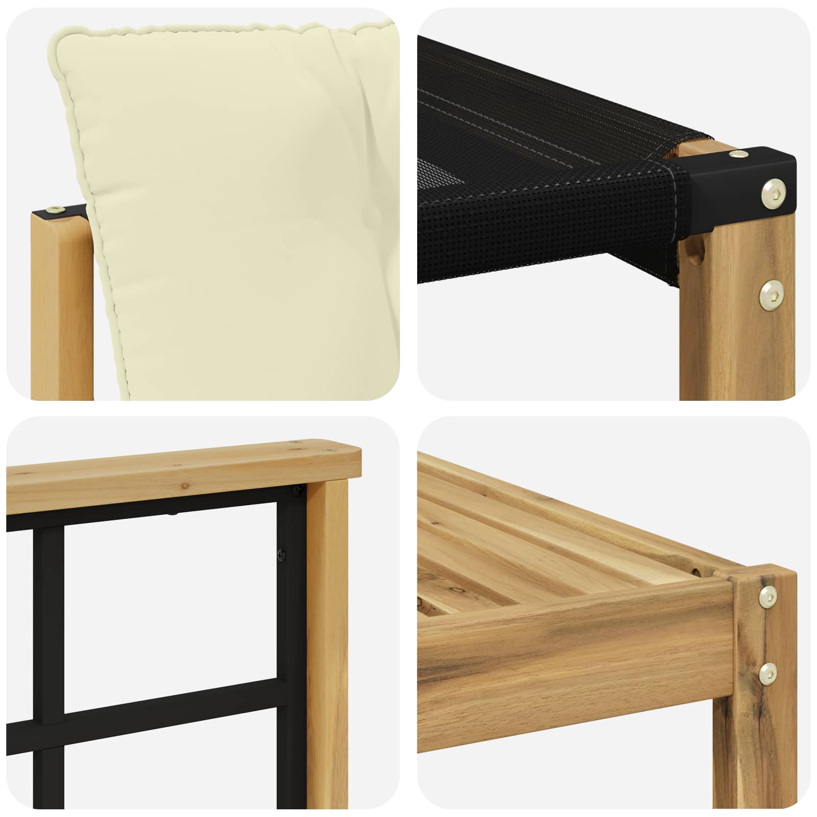 Set vanjskih sofa 5 pcs Bijela i krem 79 x 79 x 37 cm