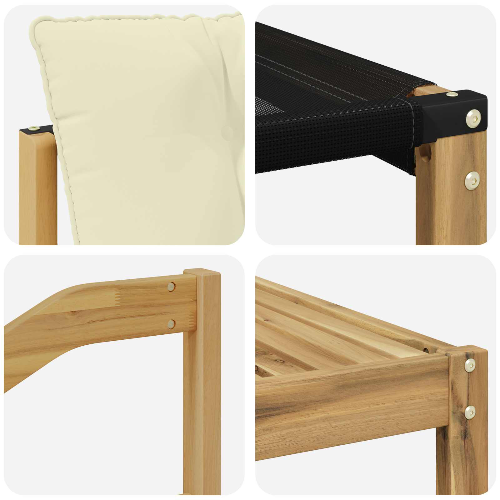 Set vanjskih sofa 5 pcs Bijela i krem 79 x 79 x 37 cm