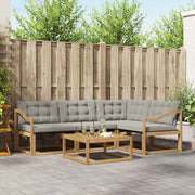 Set vanjskih sofa 5 kom. Bijela i svjetlosiva