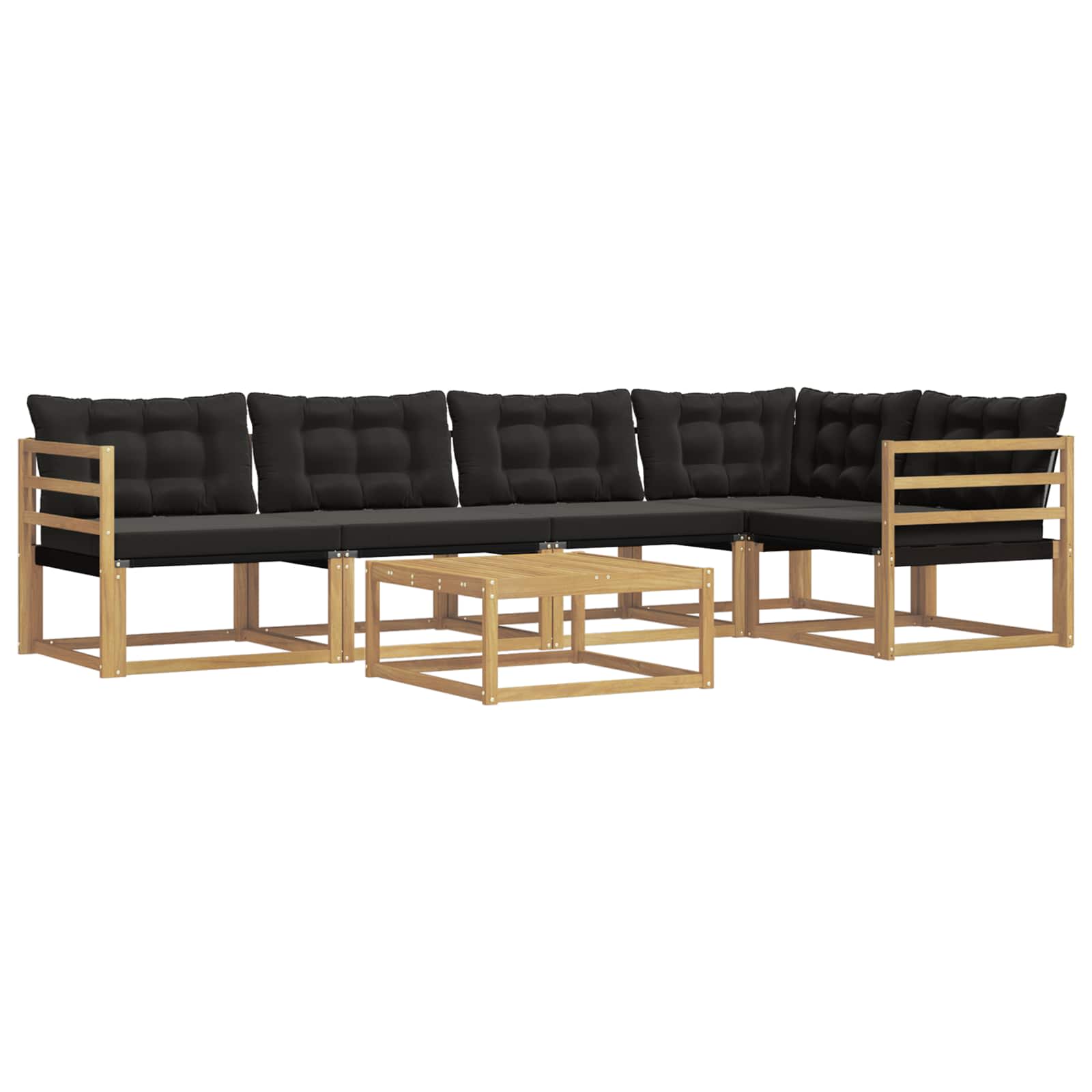 Set vanjskih sofa 6 pcs Bijela i crna 79 x 79 x 37 cm