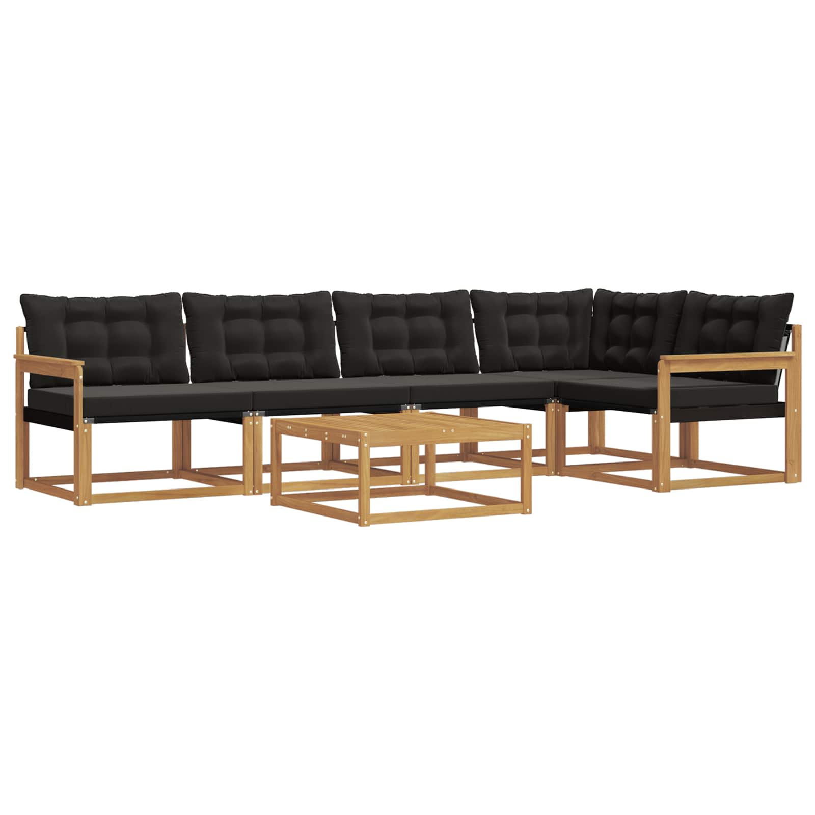 Set vanjskih sofa 6 pcs Bijela i crna 79 x 79 x 37 cm