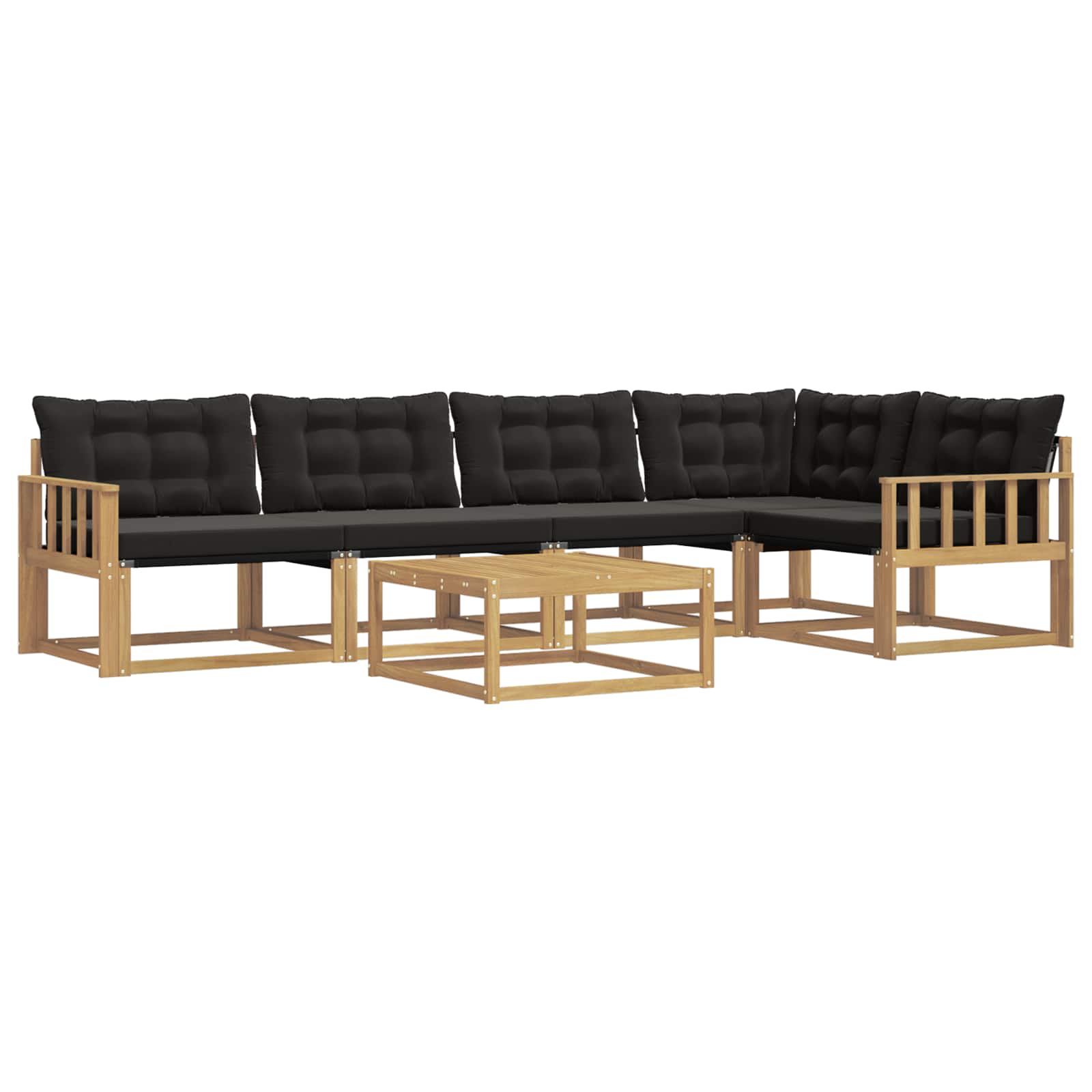 Set vanjskih sofa 6 pcs Bijela i crna 79 x 79 x 37 cm
