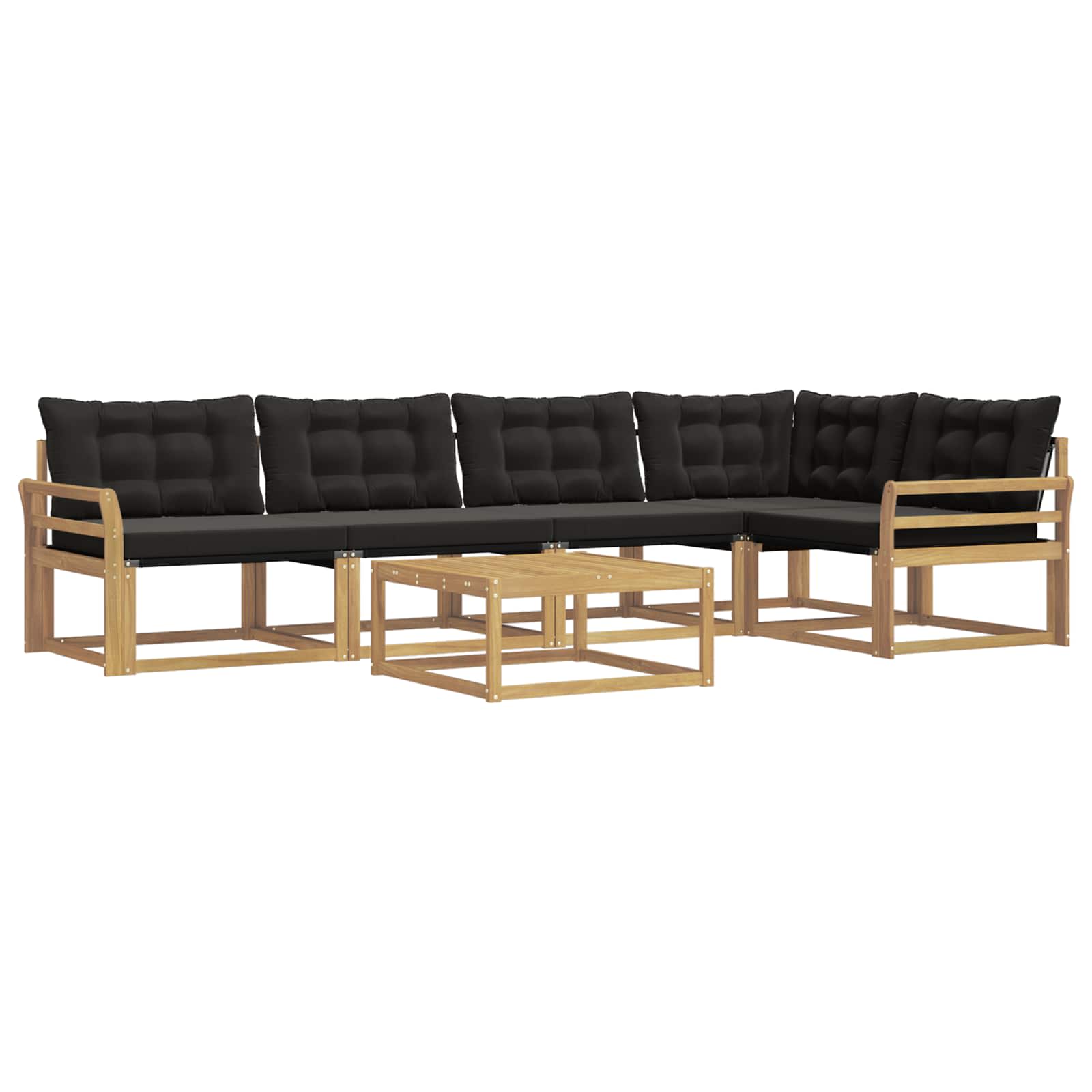 Set vanjskih sofa 6 pcs Bijela i crna 79 x 79 x 37 cm