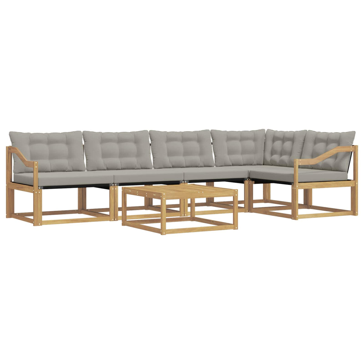 Set vanjskih sofa 6 kom. Bijela i svjetlosiva
