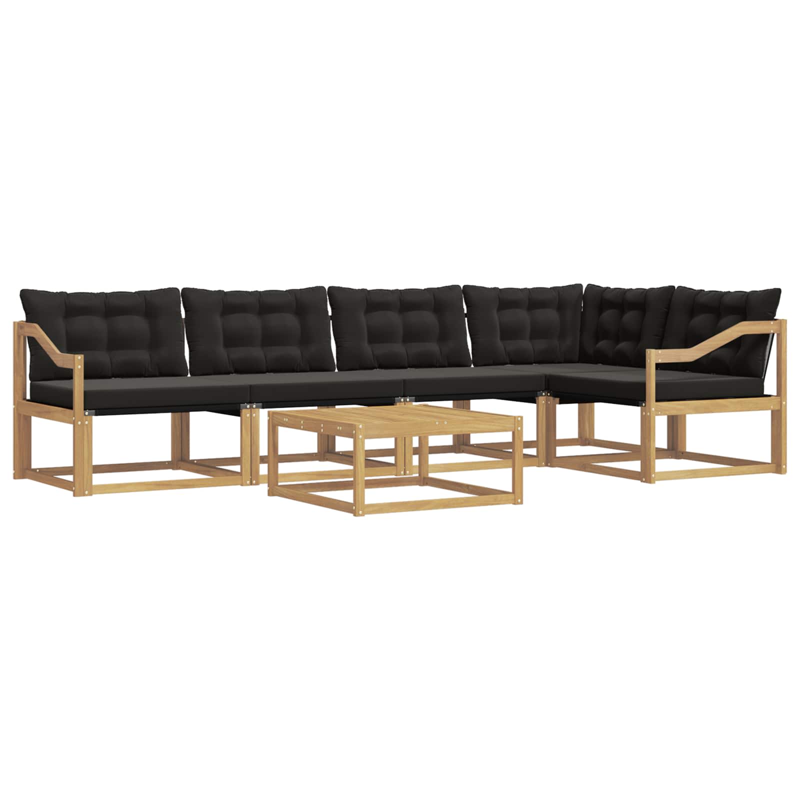 Set vanjskih sofa 6 pcs Bijela i crna 79 x 79 x 37 cm