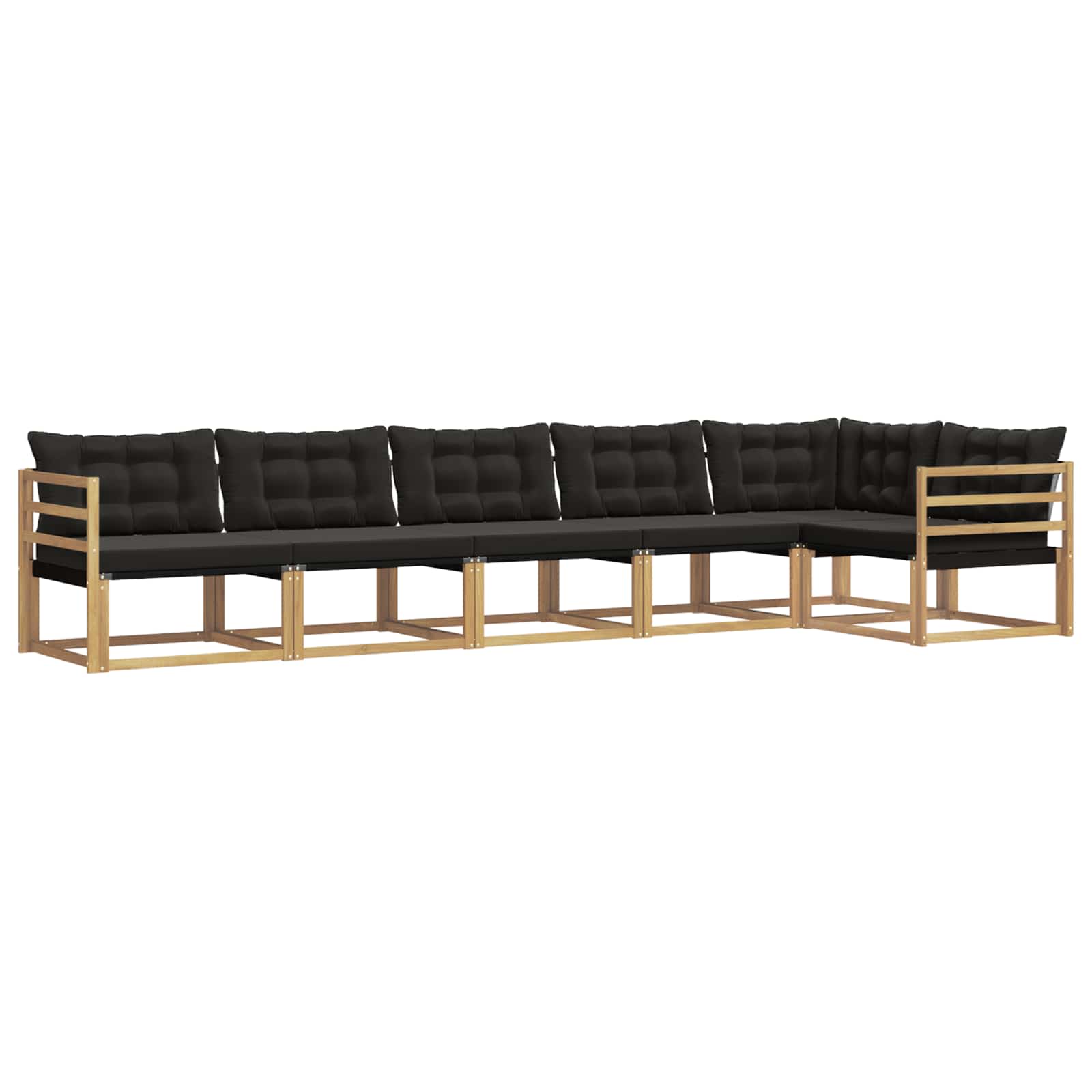 Set vanjskih sofa s jastukom 6 pcs Bijela i crna