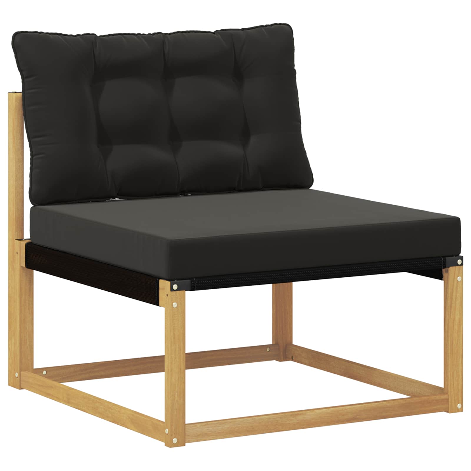 Set vanjskih sofa s jastukom 6 pcs Bijela i crna