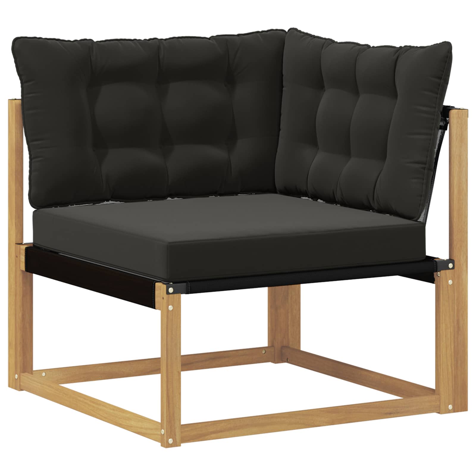 Set vanjskih sofa s jastukom 6 pcs Bijela i crna