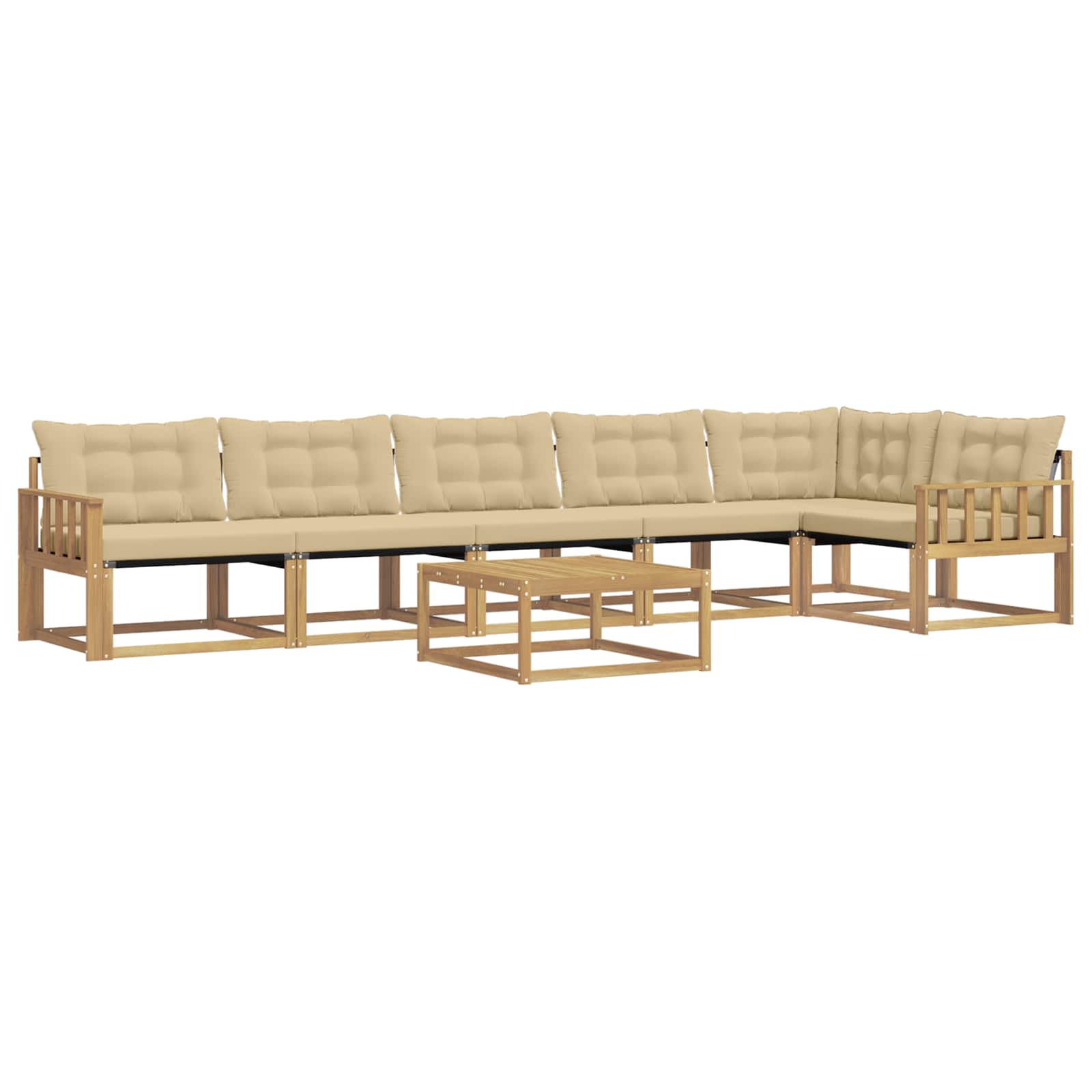 Set vanjskih sofa 7 pcs Bijela i bež 79 x 79 x 37 cm