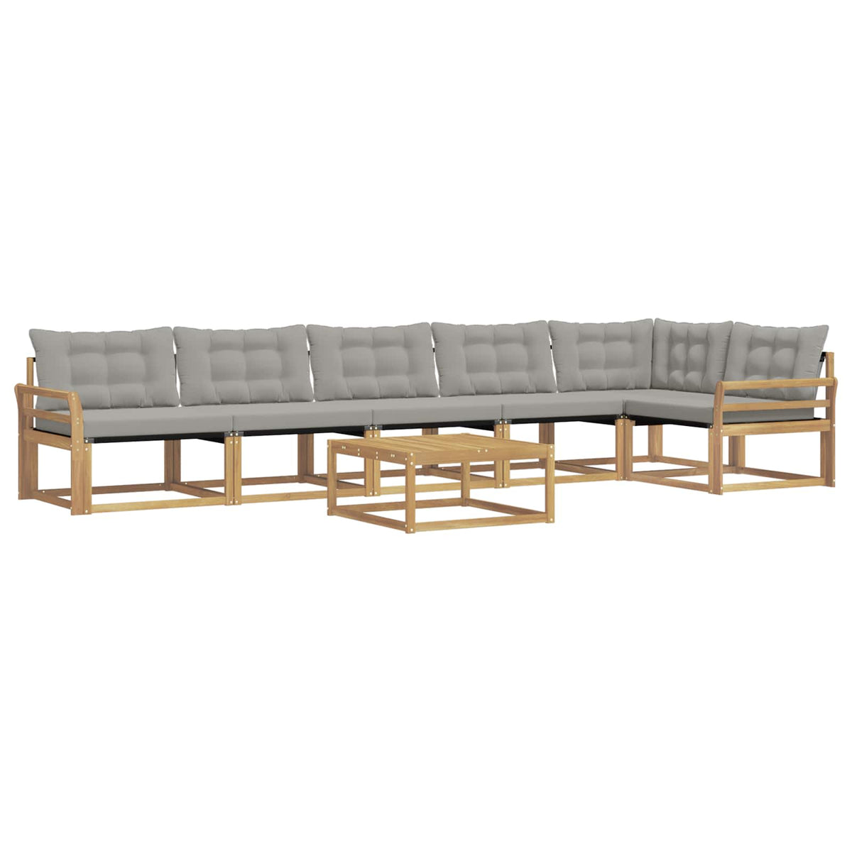 Set vanjskih sofa 7 kom. Bijela i svjetlosiva