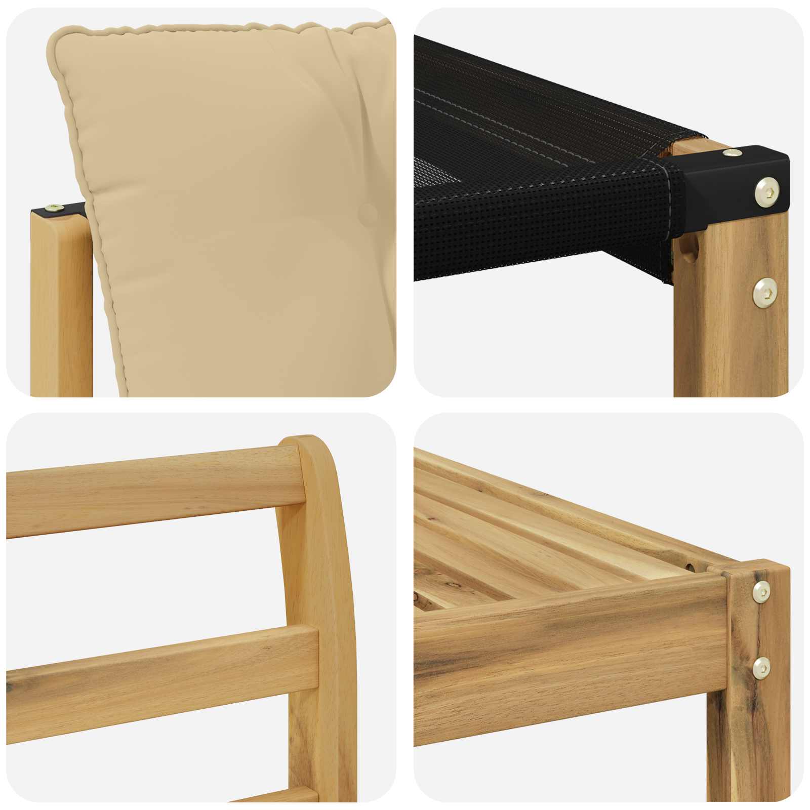 Set vanjskih sofa 7 pcs Bijela i bež 79 x 79 x 37 cm