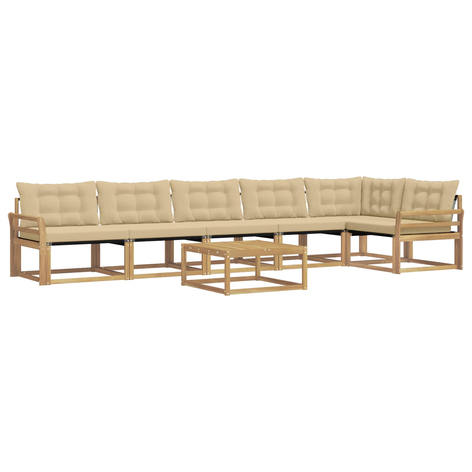Set vanjskih sofa 7 pcs Bijela i bež 79 x 79 x 37 cm