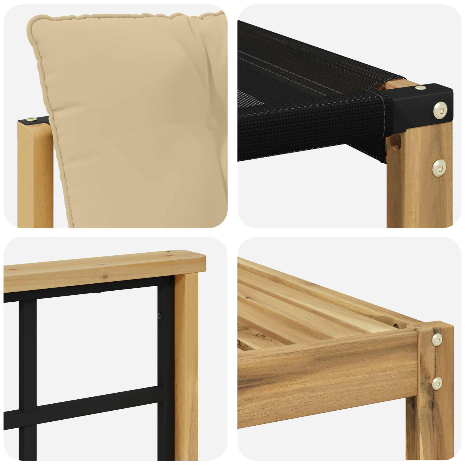 Set vanjskih sofa 7 pcs Bijela i bež 79 x 79 x 37 cm