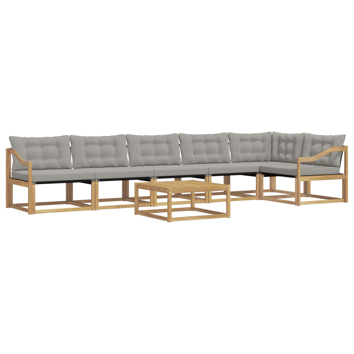 Set vanjskih sofa 7 kom. Bijela i svjetlosiva